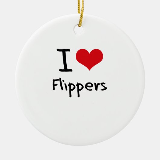 I Love Flippers Keramisch Ornament (Voorkant)