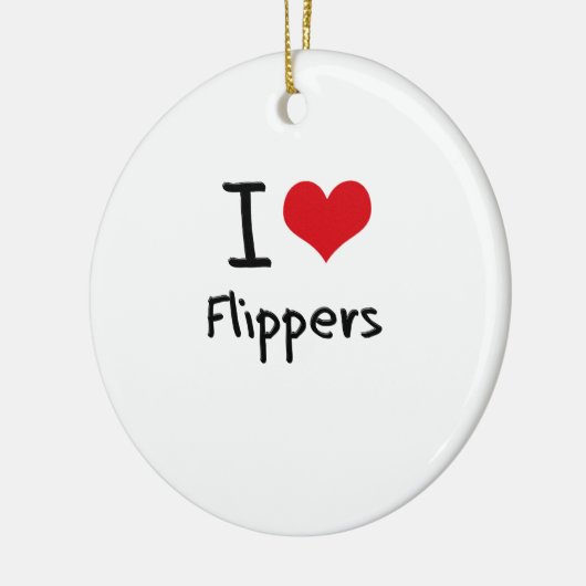 I Love Flippers Keramisch Ornament (Links)
