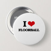 I Love Floorball Ronde Button 7,6 Cm (Voorkant /achterkant)