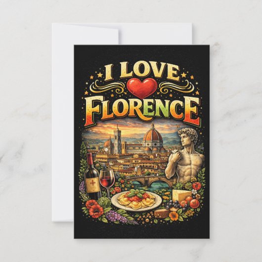 I Love Florence Bedankkaart (Voorkant)