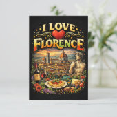 I Love Florence Bedankkaart (Staand voorkant)