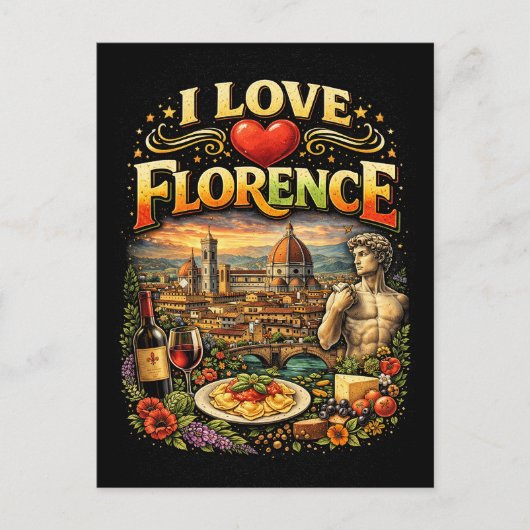I Love Florence Briefkaart (Voorkant)