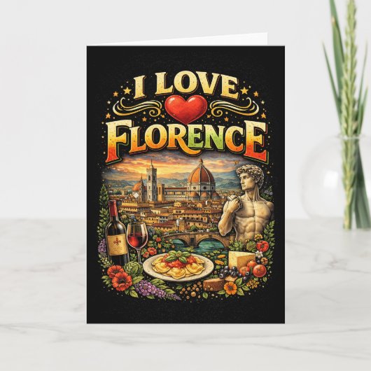 I Love Florence Feestdagen Kaart (Voorkant)