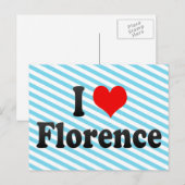 I Love Florence, Italy Briefkaart (Voorkant / Achterkant)