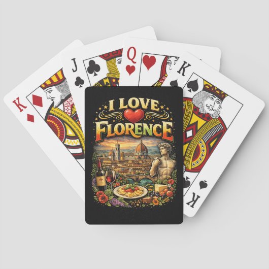 I Love Florence Pokerkaarten (Achterkant)