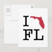 I Love Florida Briefkaart (Voorkant / Achterkant)