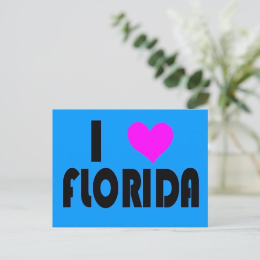 I Love Florida briefkaart (Staand voorkant)