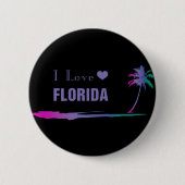 I Love Florida Colorful Paars Button (Voorkant)