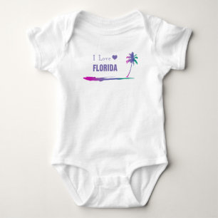I Love Florida Colorful Paars Romper
