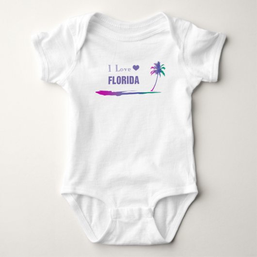 I Love Florida Colorful Paars Romper (Voorkant)