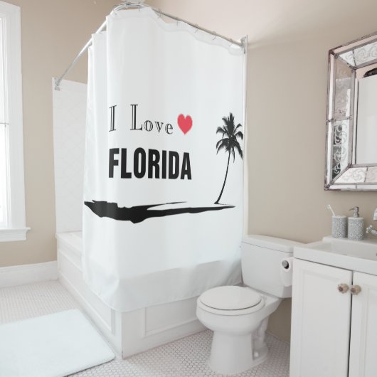 I Love Florida Douchegordijn (In situ)