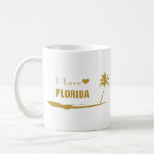 I Love Florida Gold Koffiemok (Links)