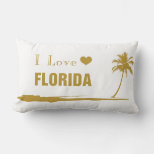 I Love Florida Gold Kussen