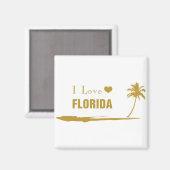 I Love Florida Gold Magneet (Voorkant / Achterkant)