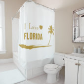I Love Florida Gold Shower Curtain Douchegordijn (In situ)