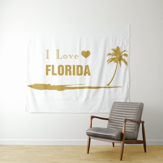 I Love Florida Gold Wandkleed (In Situ (horizontaal))