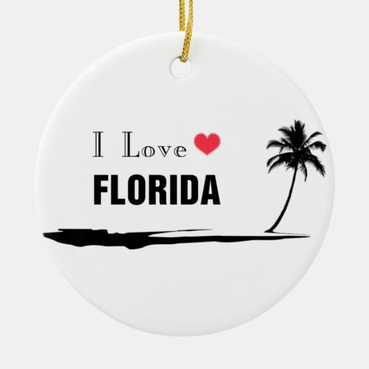 I Love Florida Keramisch Ornament (Voorkant)