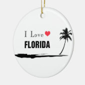 I Love Florida Keramisch Ornament (Links)