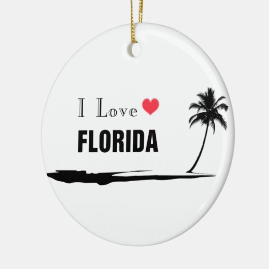 I Love Florida Keramisch Ornament (Links)