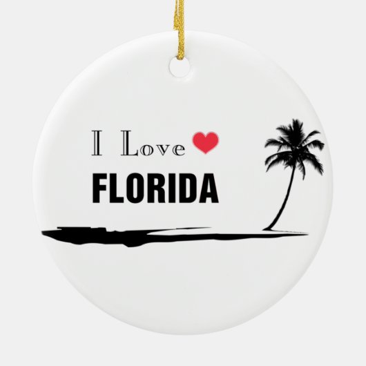 I Love Florida Keramisch Ornament (Achterkant)