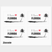 I Love Florida Rechthoekige Sticker (Vel)