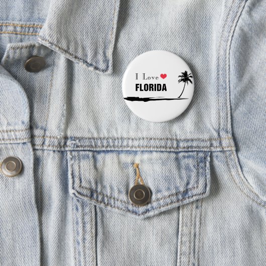 I Love Florida Ronde Button 5,7 Cm (In situ)