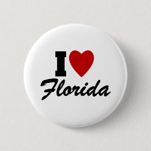 I Love Florida Ronde Button 5,7 Cm