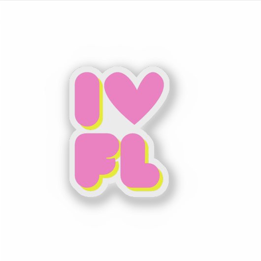 I Love Florida Sticker (Voorkant)