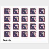 I Love Florida Vierkante Sticker (Vel)