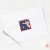 I Love Florida Vierkante Sticker (Envelop)