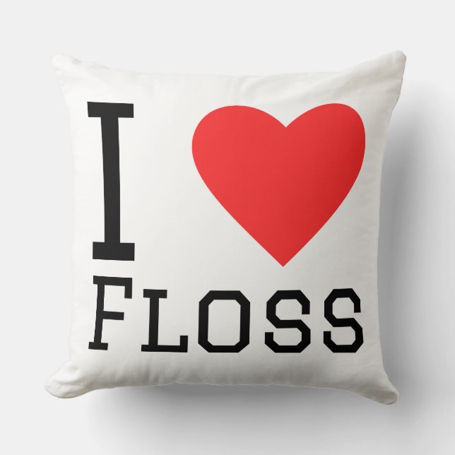I love floss kussen (Voorkant)