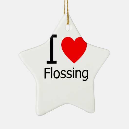 I Love Flosslossing Keramisch Ornament (Rechts)