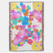 I Love Flowers. Butterfly Dream Deken (Voorkant Verticaal)