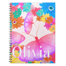 I Love Flowers. Butterfly Dream Notebook
