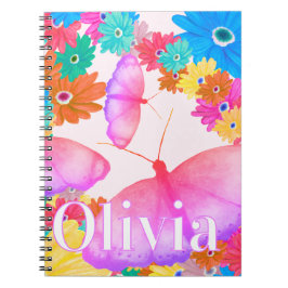 I Love Flowers. Butterfly Dream Notebook Notitieboek