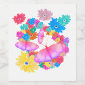 I Love Flowers. Butterfly Dream Wijn Etiket (Enkel label)