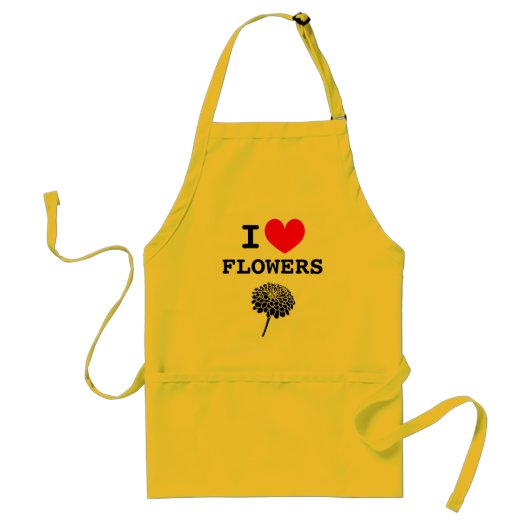 I love flowers floral apron for flower lover standaard schort (Voorkant)