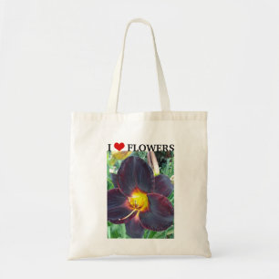 I Love Flowers Lily Tote Bag