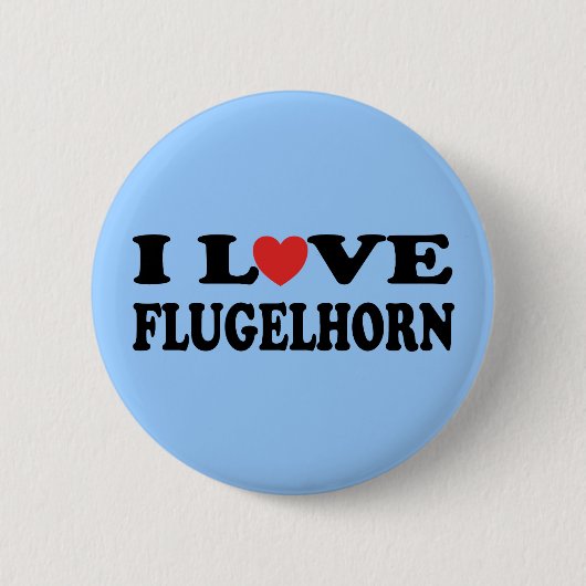 I Love Flugelhorn Music Gift Ronde Button 5,7 Cm (Voorkant)