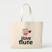I Love Flute Canvas tas (Voorkant)
