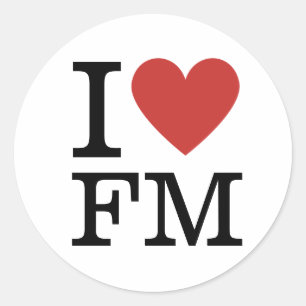 I ❤️ Love FM Facilities Management Personeel CUSTO Ronde Sticker