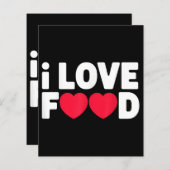 I Love Food Funny Foodie Gift voor mannen (Voorkant / Achterkant)