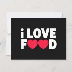 I Love Food Funny Foodie Gift voor mannen Briefkaart