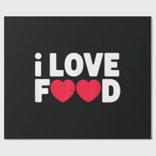 I Love Food Funny Foodie Gift voor mannen Cadeaupapier