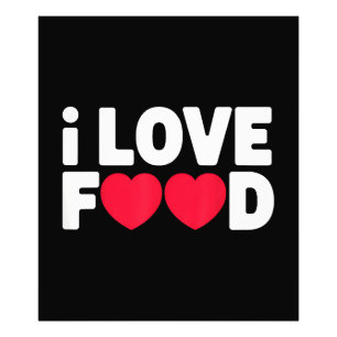 I Love Food Funny Foodie Gift voor mannen Foto Afdruk