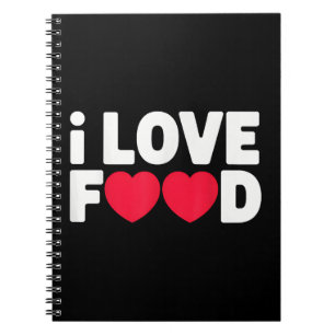 I Love Food Funny Foodie Gift voor mannen Notitieboek