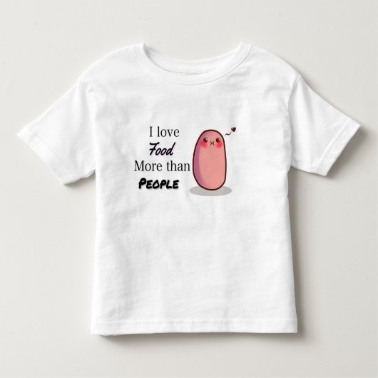 I LOVE FOOD MORE THAN PEOPLE "kawaii Potato" Kinder Shirts (Voorkant)
