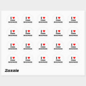I Love Food Sciences Ronde Sticker (Vel)