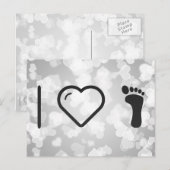 I Love Foot Prints Briefkaart (Voorkant / Achterkant)
