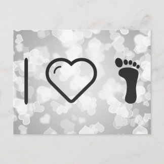 I Love Foot Prints Briefkaart